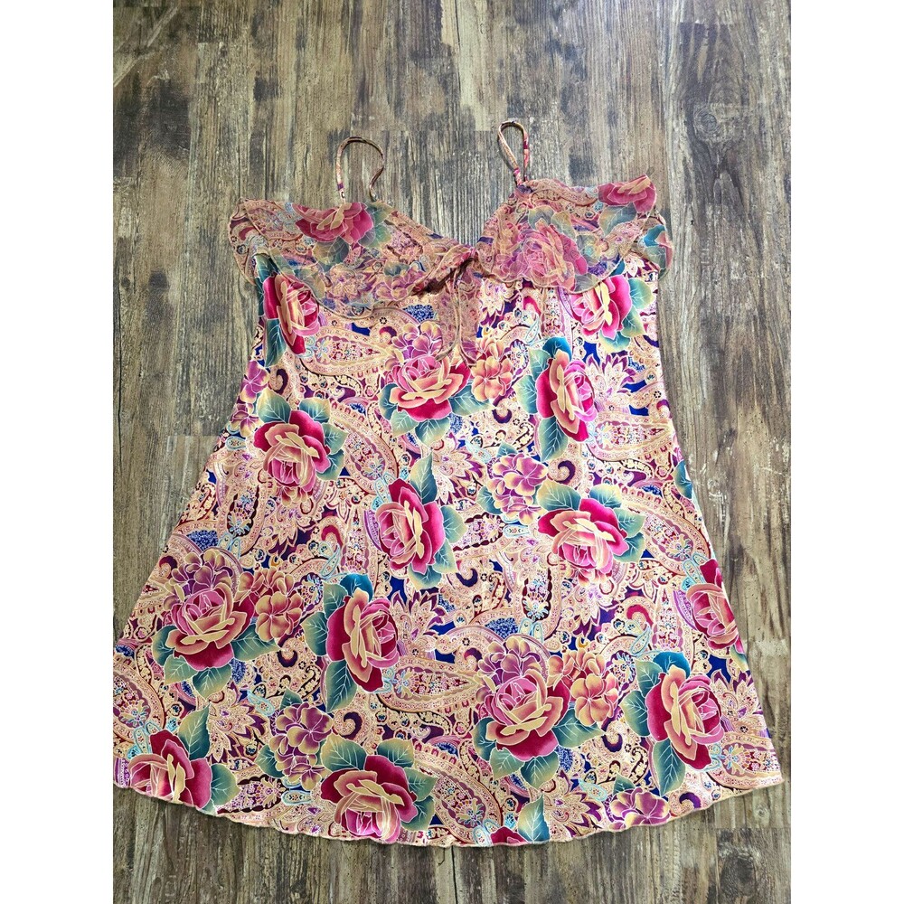 Solange Multicolor Floral Ruffle Sleeveless Babydoll Sleepwear Plus 18